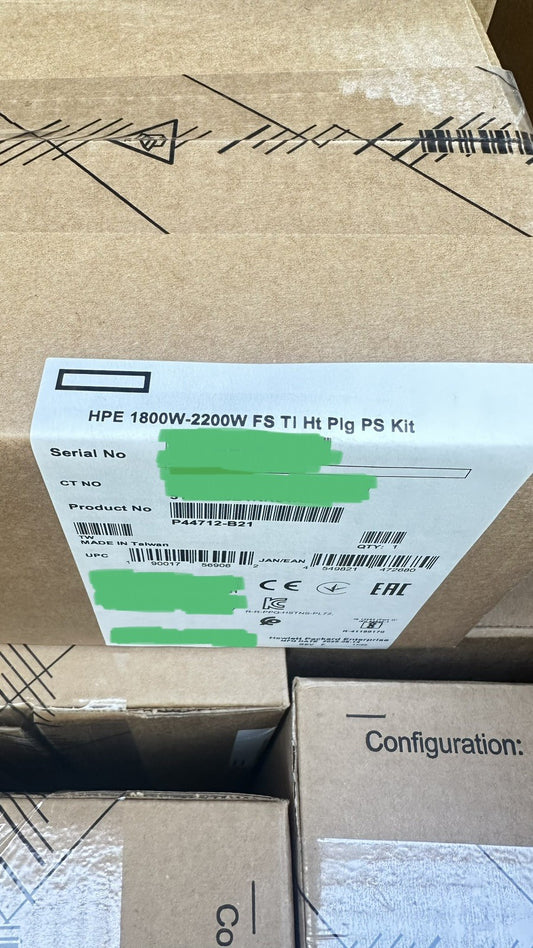HPE 1800W-2200W Flex Slot Titanium Hot Plug Power Supply Kit P44712-B21 96% 200V