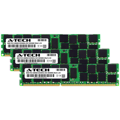 24GB 3x 8GB PC3-10600R RDIMM Dell PowerEdge C6105 C6145 M710HD R815 Memory RAM