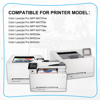 10 Pack 410X CF410X CF411X CF412X CF413X Toner For HP Color LaserJet Pro M452nw