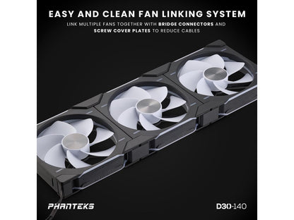 Phanteks PH-F140D30R_DRGB_PWM_BK01 CASE FAN PHANTEKS PH-F140D30R_DRGB_PWM_BK01 R