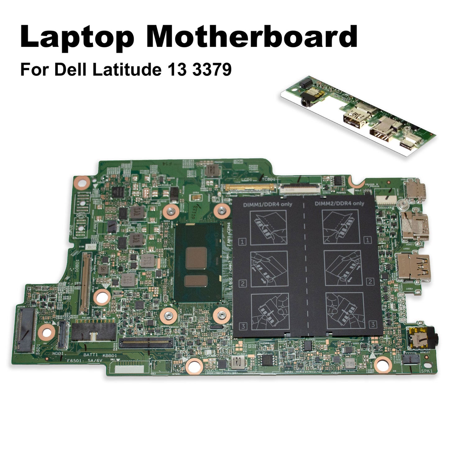 Genuine Dell Latitude 13 3379 i5-6300U 2.4GHz DDR4 Laptop Motherboard 4C6W0
