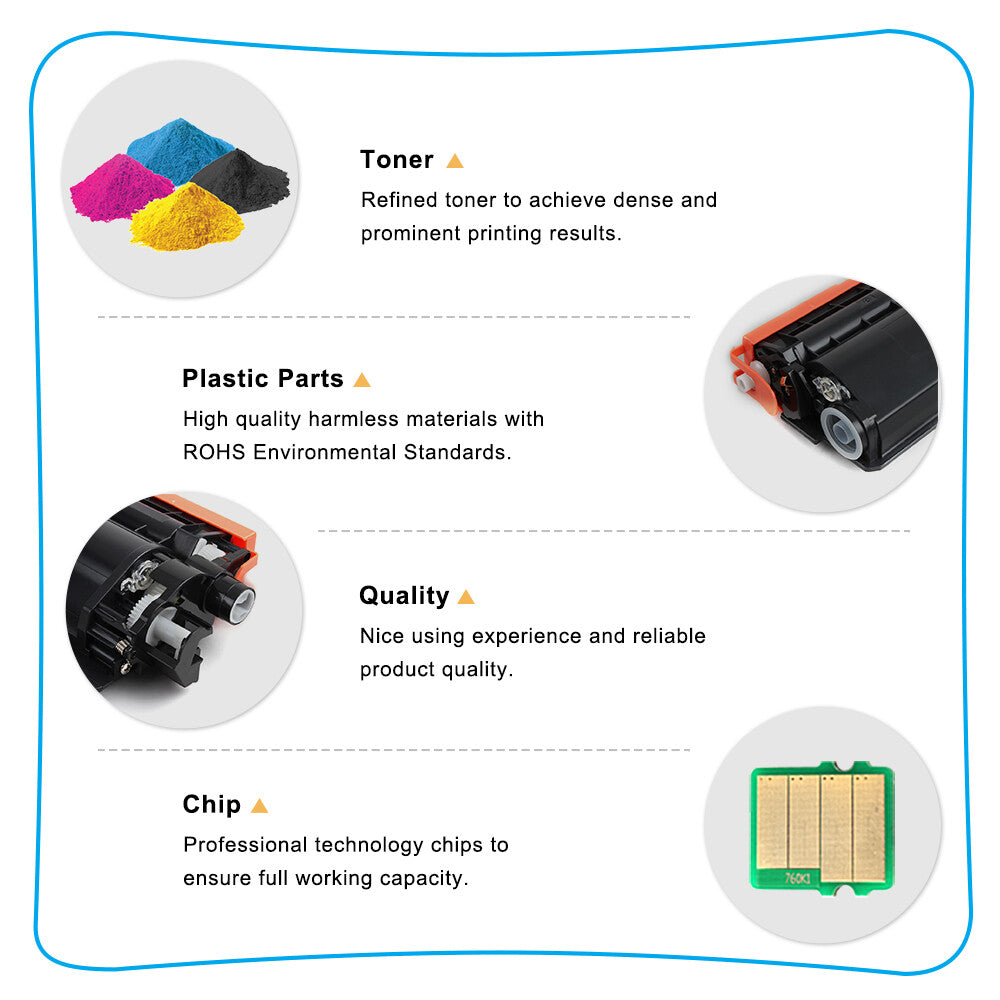 5pk Color Toner for Brother TN210 TN-210 HL-3040CN HL-3045CN HL-3070CW HL-3075