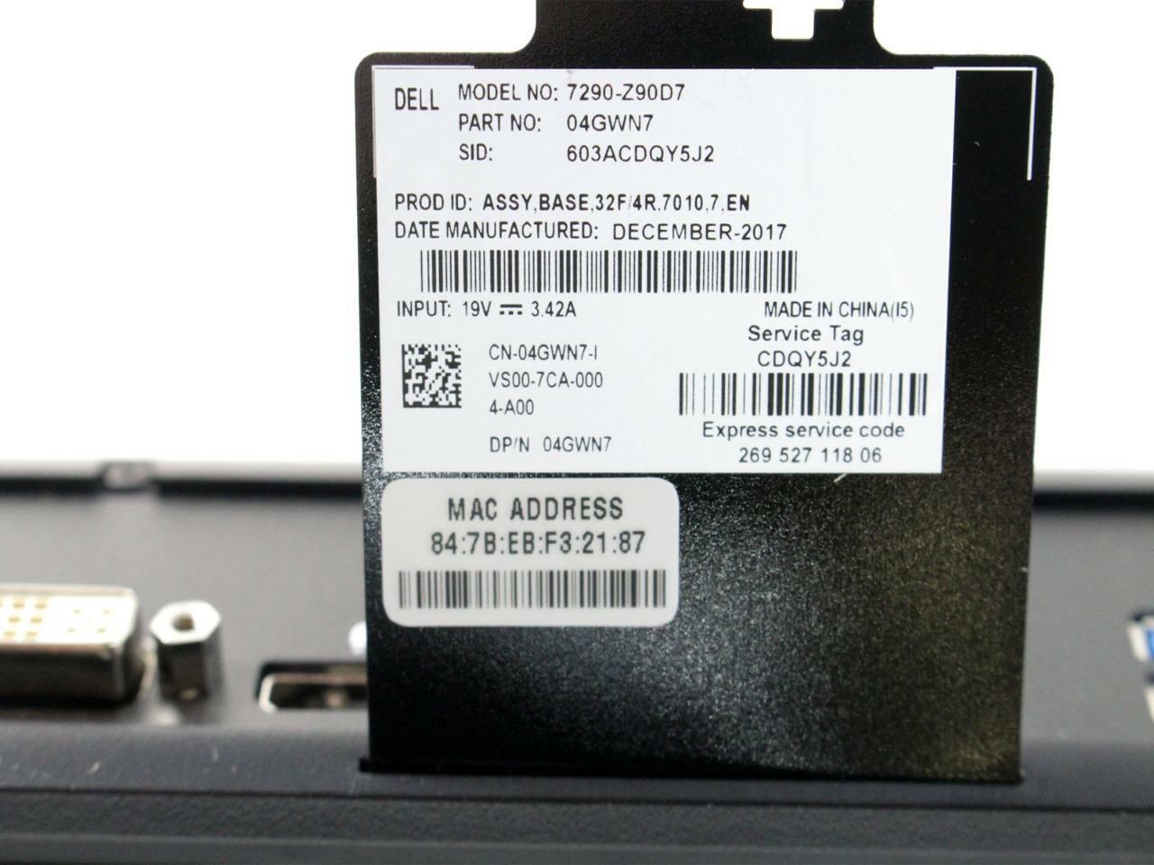 Dell Wyse 7010 Thin Client AMD G-T56N 1.65GHz 4GB RAM 32GB SSD WES7 RJ45 4GWN7
