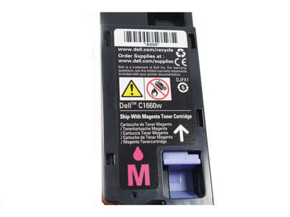 New Dell C1660 C1660w Magenta Laser Toner Cartridge 500 Pages Yield DJFX1 0DJFX1