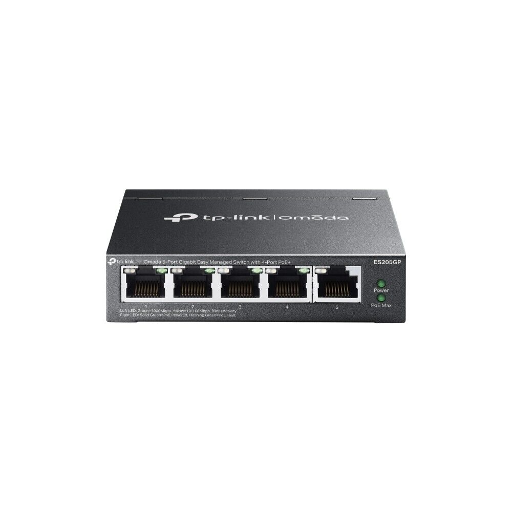 TP-Link ES205GP | Omada 5-Port Gigabit Easy Managed Switch | 4* PoE+ Ports