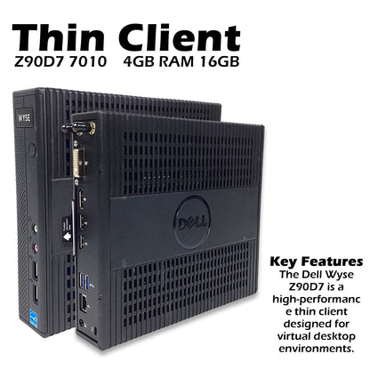 Dell Wyse Z90D7 7010 Thin Client AMD G-T56N 1.65GHz 4GB RAM 16GB SSD RP25J
