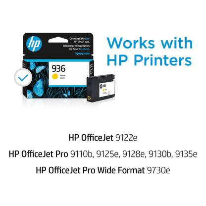 HP 936 Yellow Original Ink Cartridge, ~800 pages, 4S6V1LN