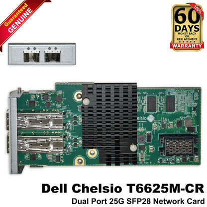 Dell Chelsio T6625M-CR Dual-Port 25GbE SFP28 Half-Height Network Adapter C9GKH