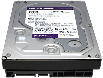 Western Digital Purple Surveillance WD62PURZ 6TB 5400RPM 6.0Gb/s 3.5" Hard Drive
