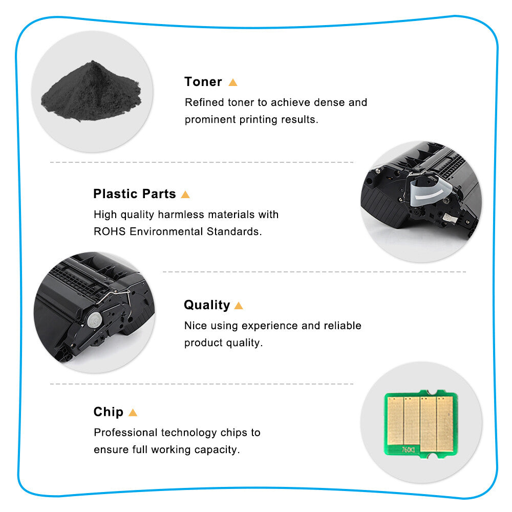 4PK CC364X 64X Toner Cartridge Compatible with HP LaserJet P4015n P4515n P4015x