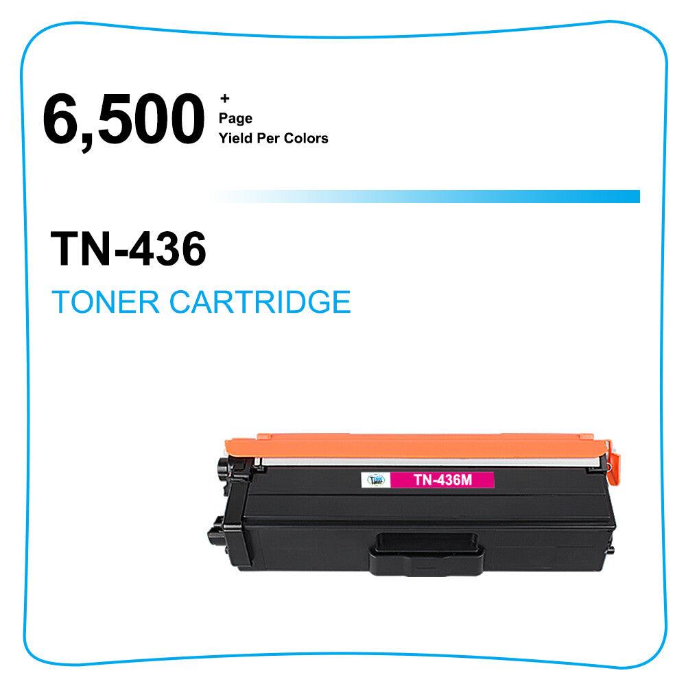 2x TN436 Magenta Toner Compatible With Brother HL-L8360CDW DCP-L8410CDW L9310CDW