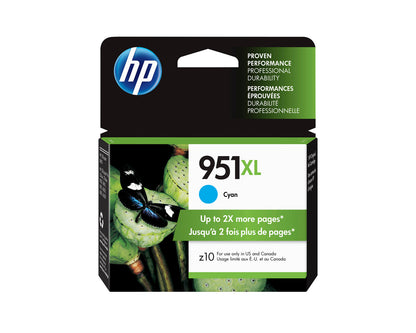 HP 951XL High Yield Cyan Original Ink Cartridge, ~1,500 pages, CN046AN#140