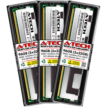 96GB 3x32GB 4Rx4 PC3-10600R HP ProLiant DL360 G6 DL380 G6 ML350 G6 Memory RAM
