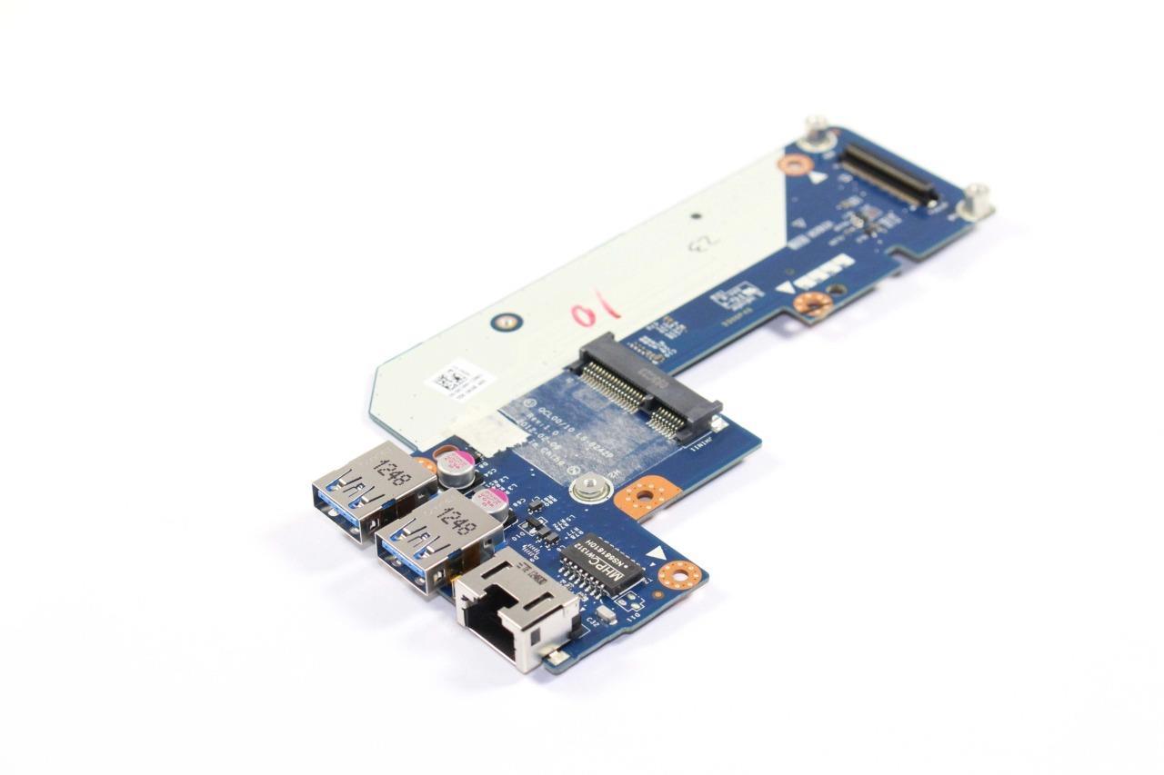 Dell Inspiron 7520 2 USB Ethernet LAN PCB Connector Board LS-8242P N7JHH 0N7JHH