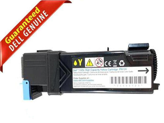 Genuine Dell PN124 Yellow Toner Cartridge 1320c Color Laser Printer Yield 2000