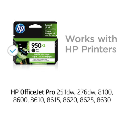 HP 950XL High Yield Black Original Ink Cartridge, ~2,300 pages, CN045AN#140