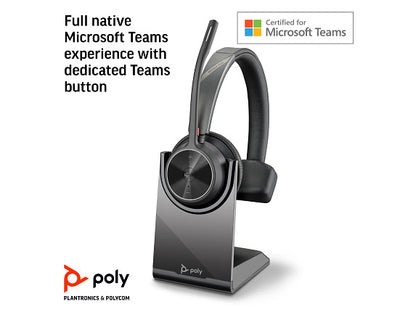 Poly Voyager 4310-M Microsoft Teams Certified Headset with charge stand