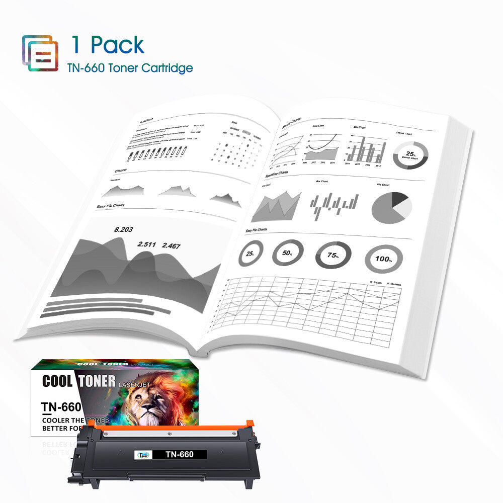 10PK TN660 High Yield Toner Cartridge For Brother TN630 MFC-L2700DW MFC-L2740DW