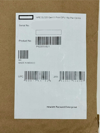 HPE ProLiant DL320 Gen11 Primary GPU 16pin Power Cable Kit P62205-B21 L40 L40S