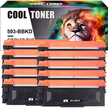 10-Pk/Pack E310 Toner Cartridge For Dell E310DW E515DN E515DW E514DW 593-BBKD