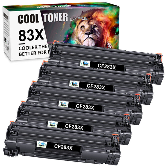 5 Pcs CF283X Toner Cartridge For HP LaserJet Pro MFP M201n M202n M225rdn M225dw