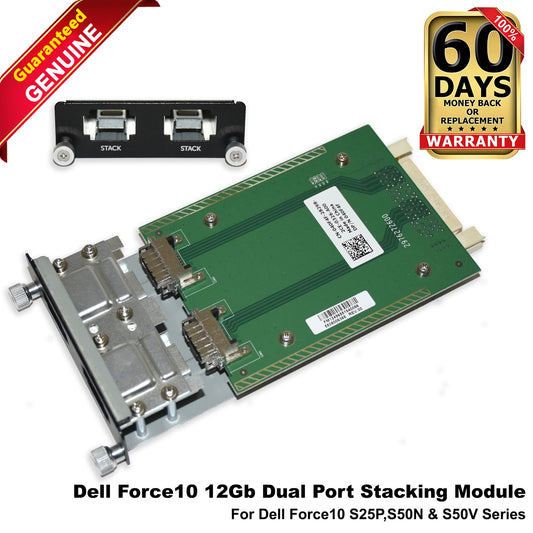 Dell Force 10 S25P S50N S50V Networking Stacking Module 2-Port 12GBPS 40F4F