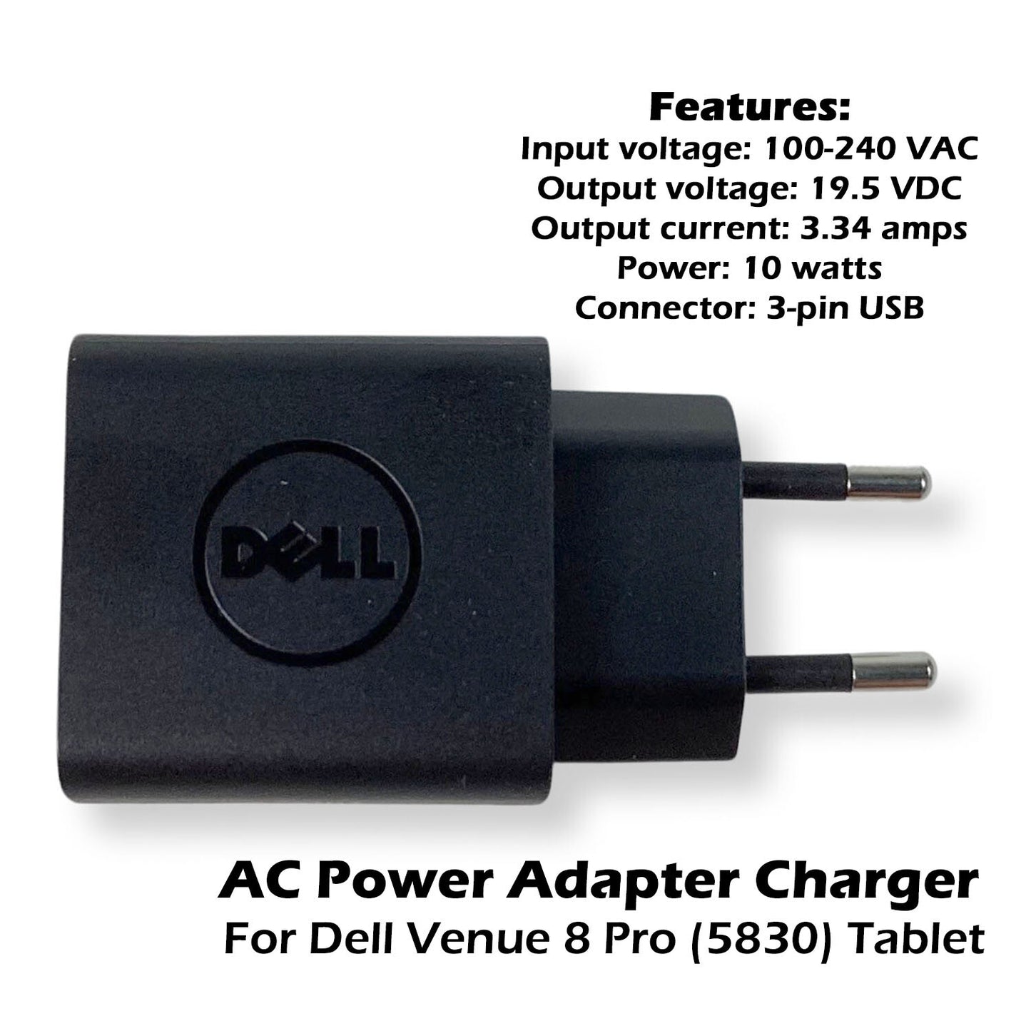 Lot x 5 Dell Venue 8 Pro 5830 Tablet AC Power Adapter Charger XT1X3 JXC49 0JXC49