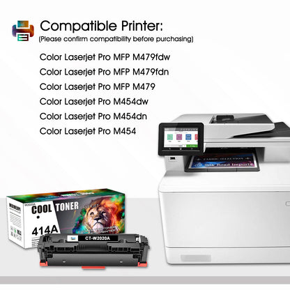 WITH CHIP 4x W2020A Toner for HP 414A Laserjet Pro MFP M479fdw M479fdn M454dn