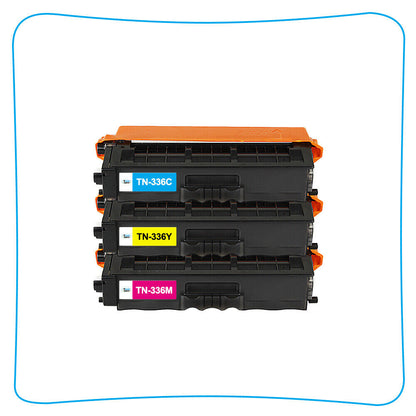3PK Color TN-336 TN336 Toner For Brother HL-L8350CDW MFC-L8850CDW MFC-L8600CDW