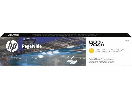 HP 982A Yellow Original PageWide Cartridge, ~8,000 pages, T0B25A