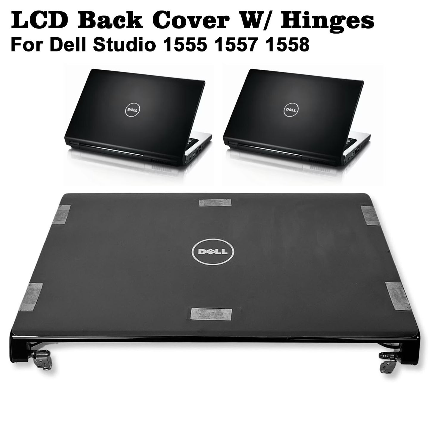 New Dell Studio 1555 1557 1558 15.6" LCD Back Cover Lid 7CP9G N0YN9 W393J W855P
