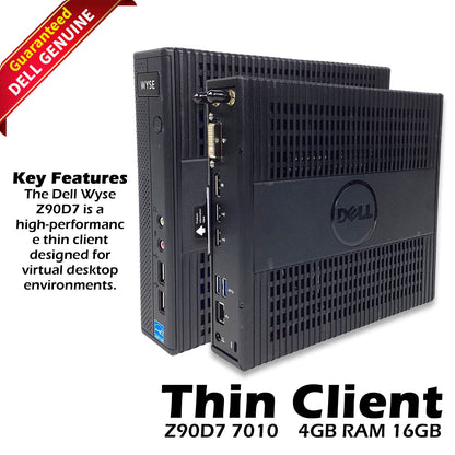 Dell Wyse 7010 Thin Client AMD G-T56N 1.65GHz 4GB RAM 16GB SSD WES7 RJ-45 RP25J