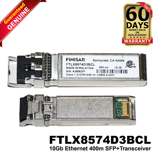Lot of 10 Finisar FTLX8574D3BCL 10Gb SFP+ 850nm SR LC MMF Transceivers