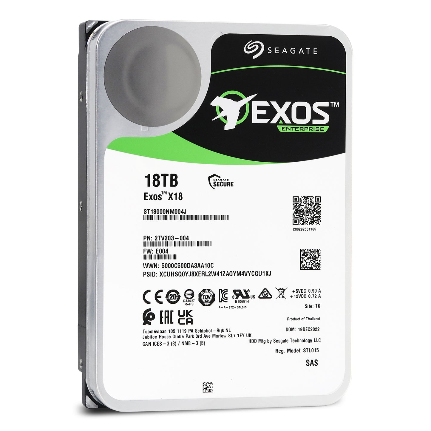 Seagate Exos X18 18TB SAS 12Gb/s 3.5" Enterprise HDD - ST18000NM004J - 20 Pack (NOT FOR HOME PC)
