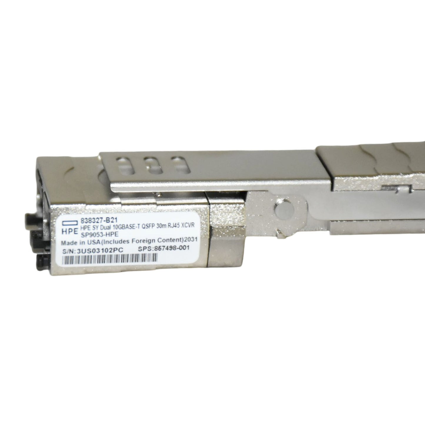 Lot of 10 HPE 10GBASE-T 2x RJ-45 Connectors 30m QSFP+ Transceiver 838327-B21