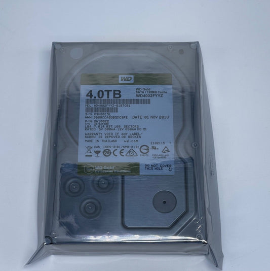 WD WD4002FYYZ Gold 4 TB 3.5" SATA 7200RPM 128MB Cache Hard Drive