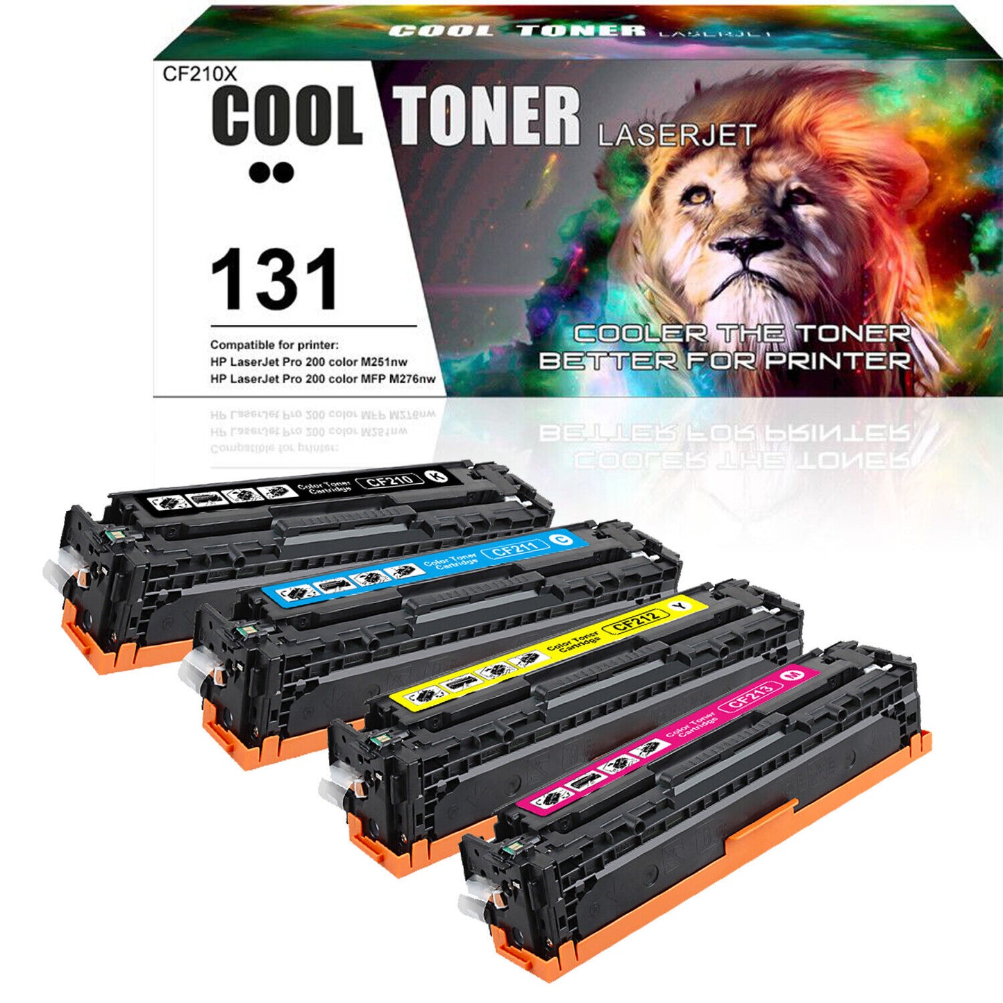 4x Compatible with HP 131A CF210A Color Toner LaserJet Pro 200 M251nw MFP M276nw