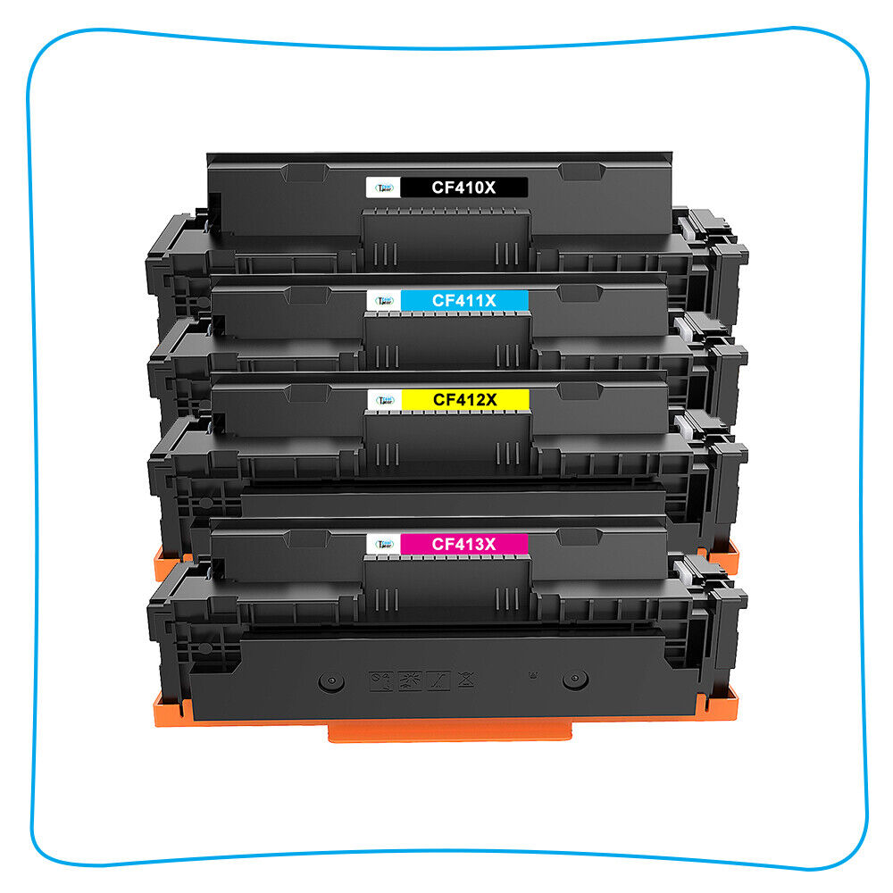 6PK CF410X -3X Toner Compatible with 410X HP M452dw M452nw M452dn MFP M477fnw