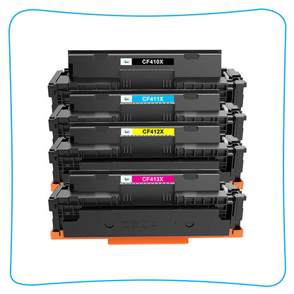 6PK CF410X -3X Toner Compatible with 410X HP M452dw M452nw M452dn MFP M477fnw