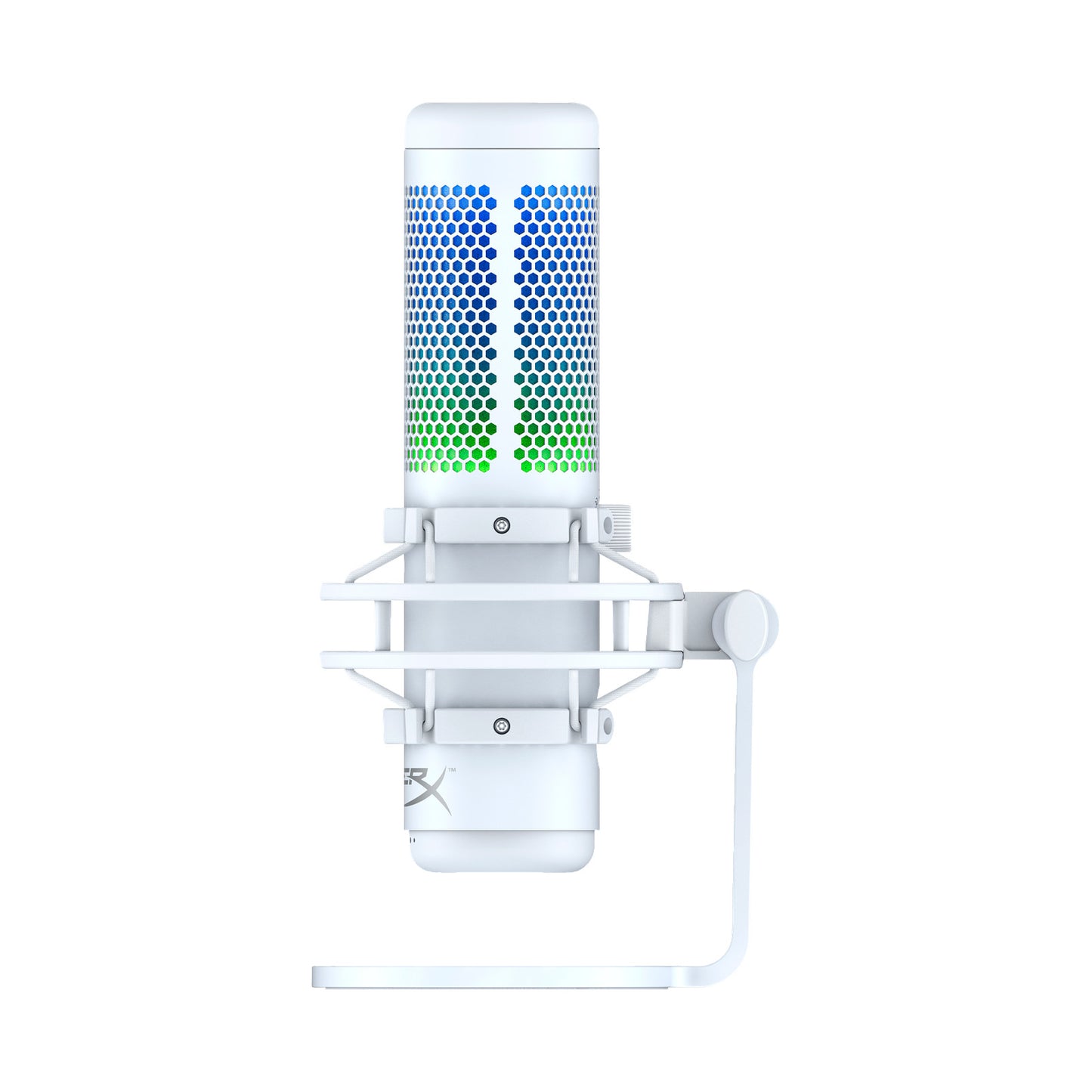 HyperX QuadCast S - USB Microphone (White-Grey) - RGB Lighting