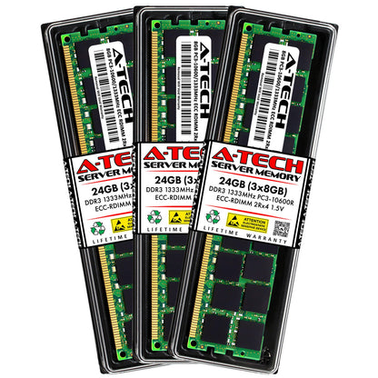24GB 3x 8GB PC3-10600R RDIMM Dell PowerEdge C6105 C6145 M710HD R815 Memory RAM
