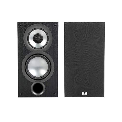 Elac UB52-BK Uni-Fi 2.0 Three-Way Bookshelf Speakers, Pair in Black