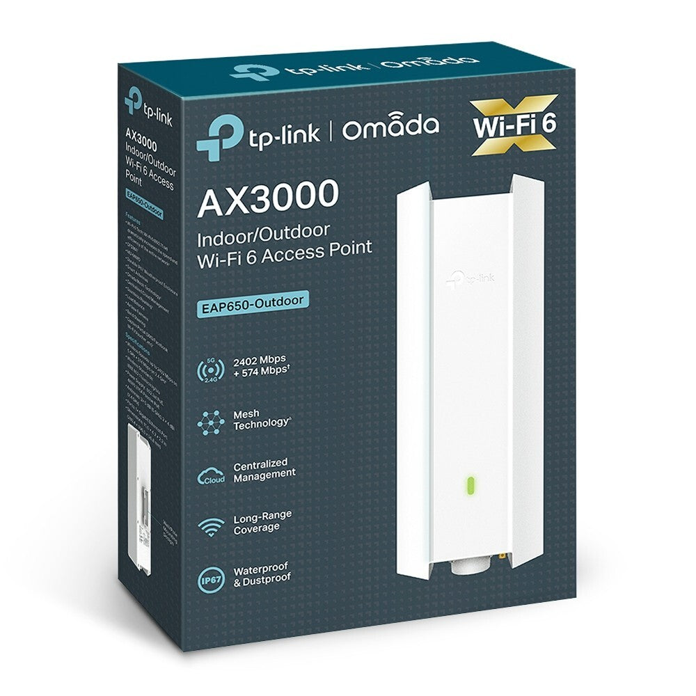 TP-Link EAP650-Outdoor | AX3000 Wireless Indoor / Outdoor Wi-Fi 6 Access Point