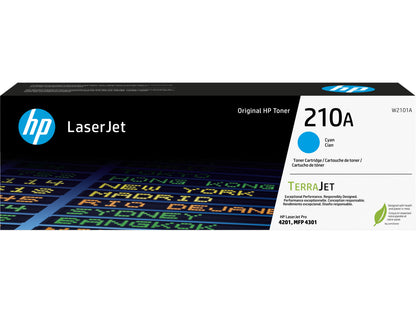 HP 210A Cyan Original LaserJet Toner Cartridge, ~1,800 pages, W2101A