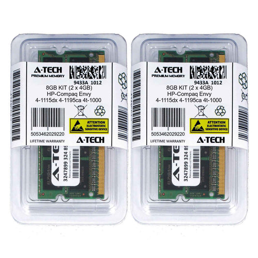 8GB KIT 2 x 4GB HP Compaq Envy Sleekbook 4-1115dx 4-1195ca 4t-1000 Ram Memory
