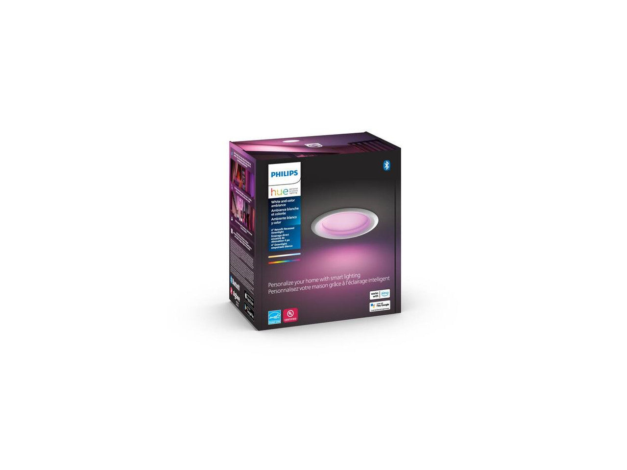 Philips Hue 4" LED White & Color Ambiance Recessed Downlight 578419