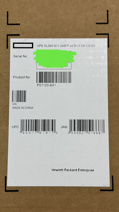HPE P57125-B21 DL345 Gen11 24SFF x4 NVMe Box 1-2-3 Direct Attach Cable kit DA
