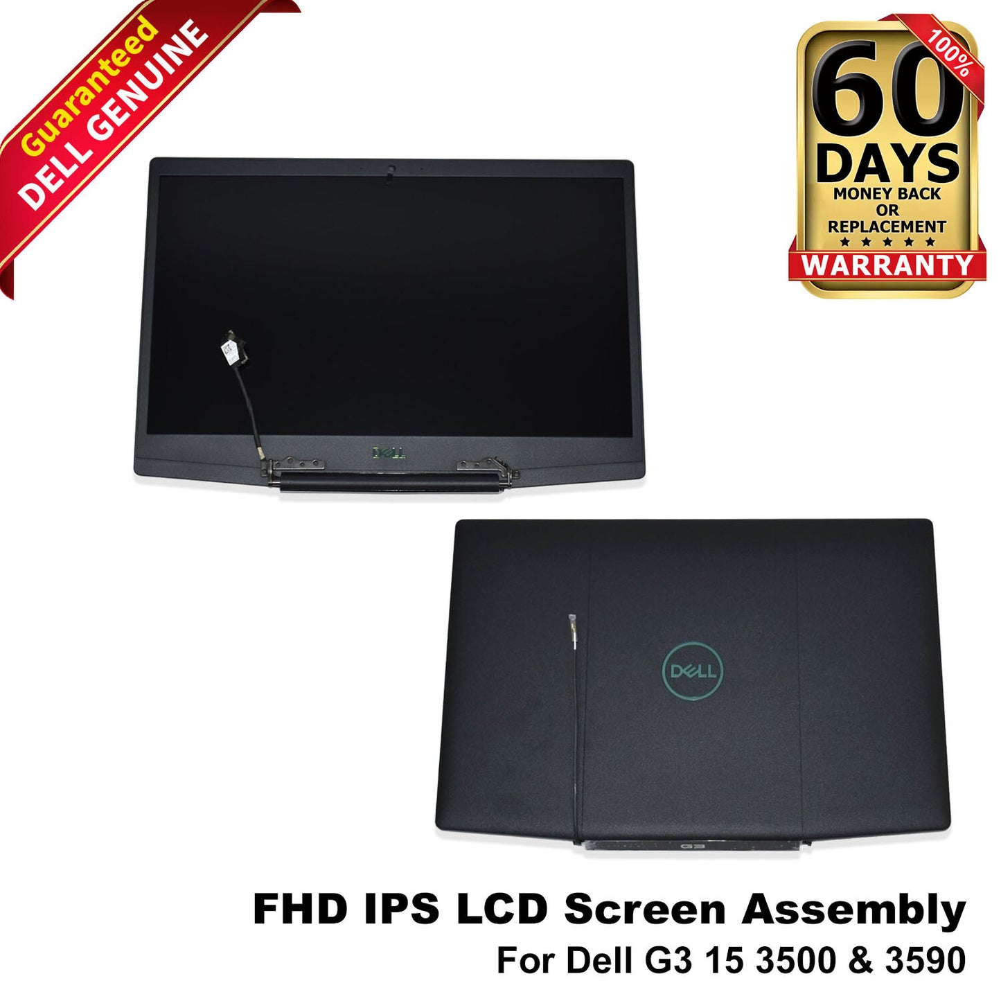 New Dell G3 15 3500 3590 15.6" 60Hz FHD IPS LCD Display Assembly M429Y - Black