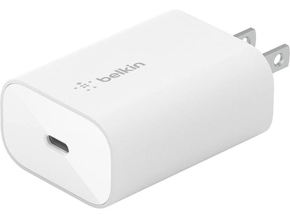 Belkin 25-Watt USB-C Wall Charger, Power Delivery PPS Fast Charging for Apple iP