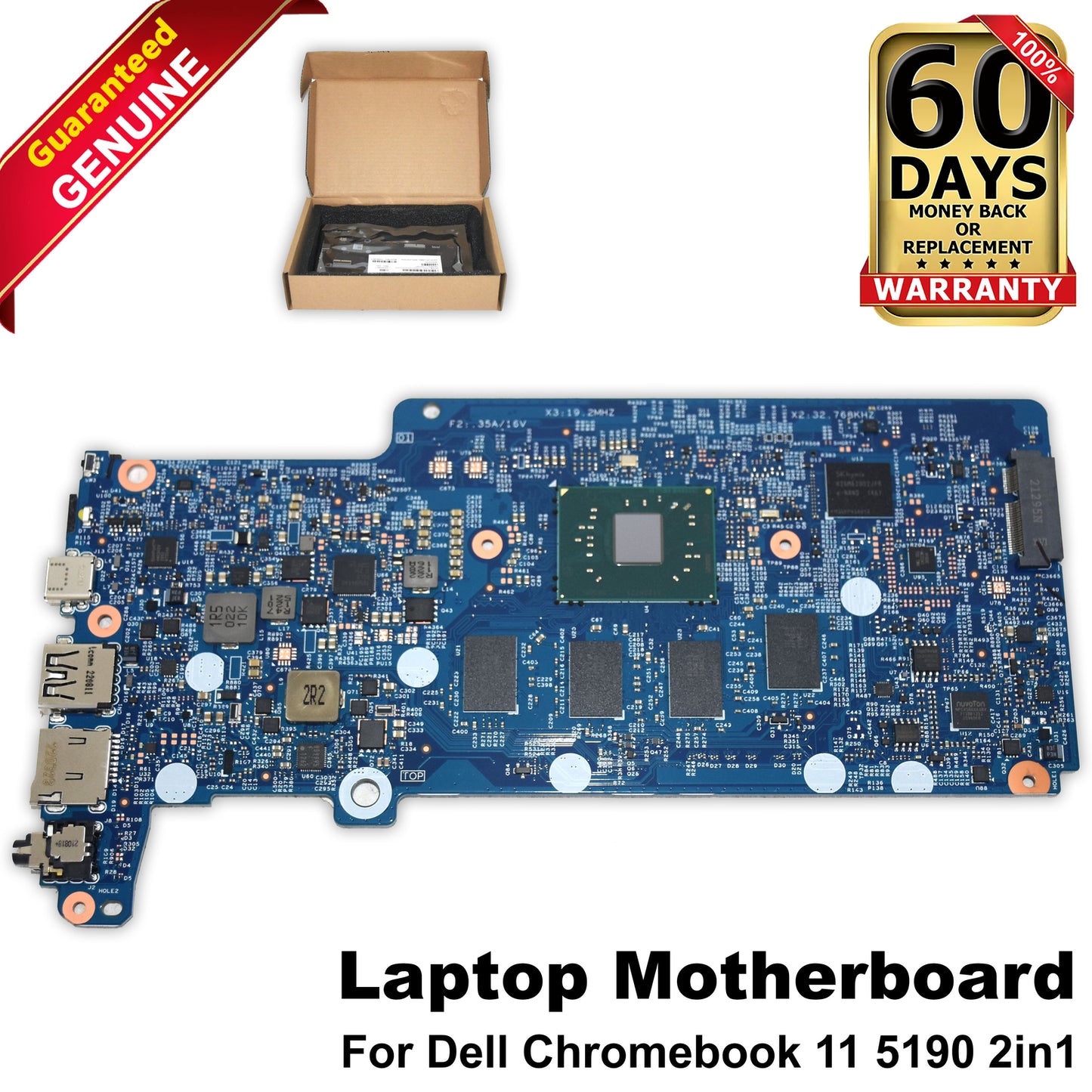 Dell Chromebook 5190 Celeron N3350 1.10GHz 4GB RAM 32GB eMMC Motherboard PC1G3